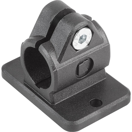 Kipp Tube Clamp With Flange M=80 G=50 L=62, 5 Thermoplastic, For Rnd. Tubes, Comp:Steel, A=30 K0479.30